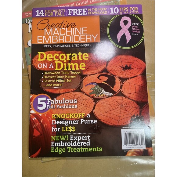 5 Bulk Creative Machine Embroidery Magazine Lot Of 5 Inspirations & Techniques - Picture 6 of 7